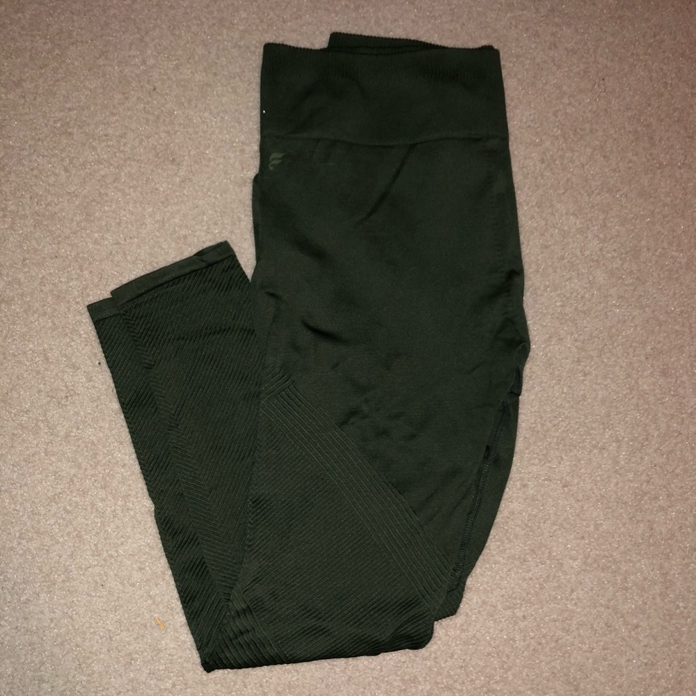 Fabletics hunter green full length leggings